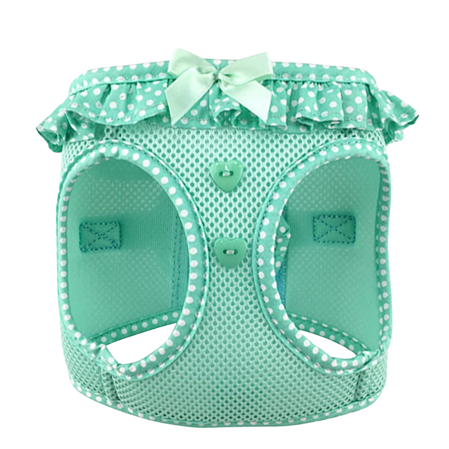 American River Choke Free Dog Harness - Teal Polka Dot