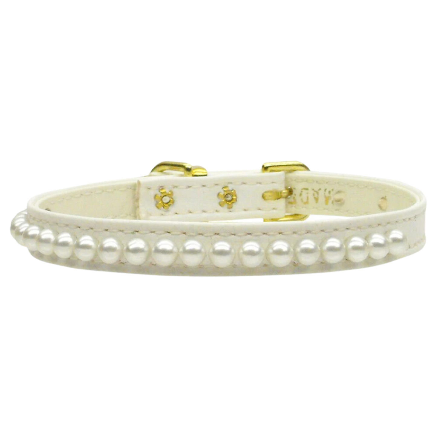 3/8" Pearl-Embellished Dog, Puppy & Pet Collar | Elegant & Durable Design