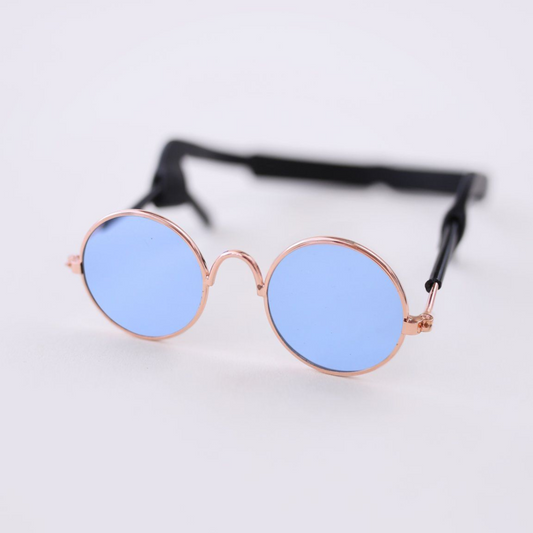 Luxury Pet Sunglasses for Small Dogs - Rose Gold Frame, Chic Dog Eyewear