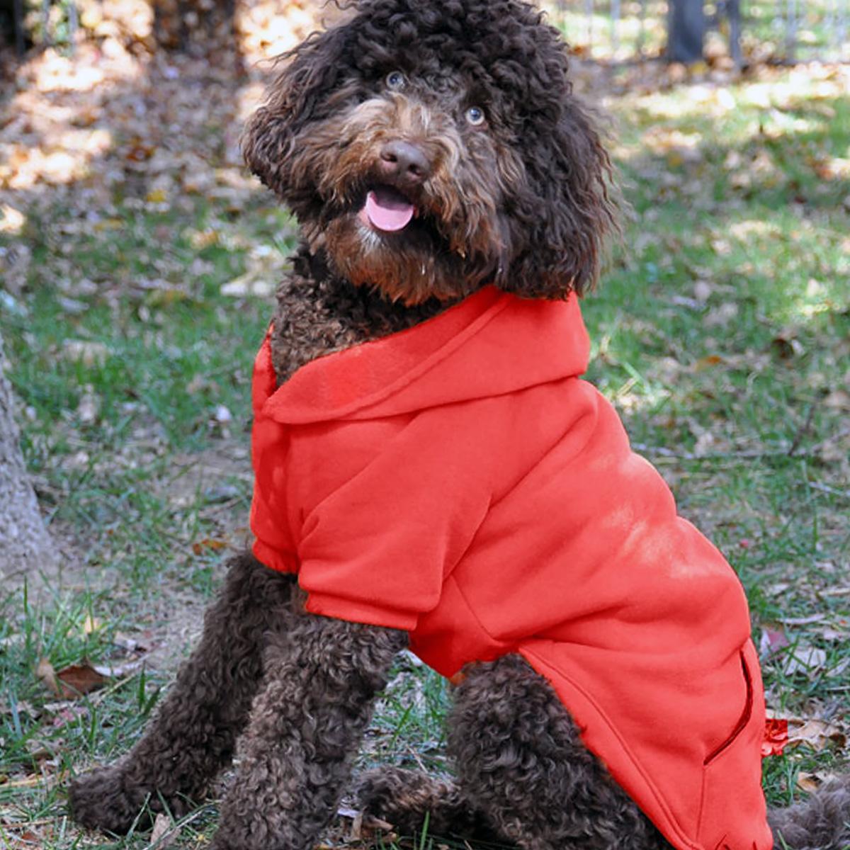 Sudadera con capucha para mascotas High Cut Tummy, color rojo: cómoda y elegante