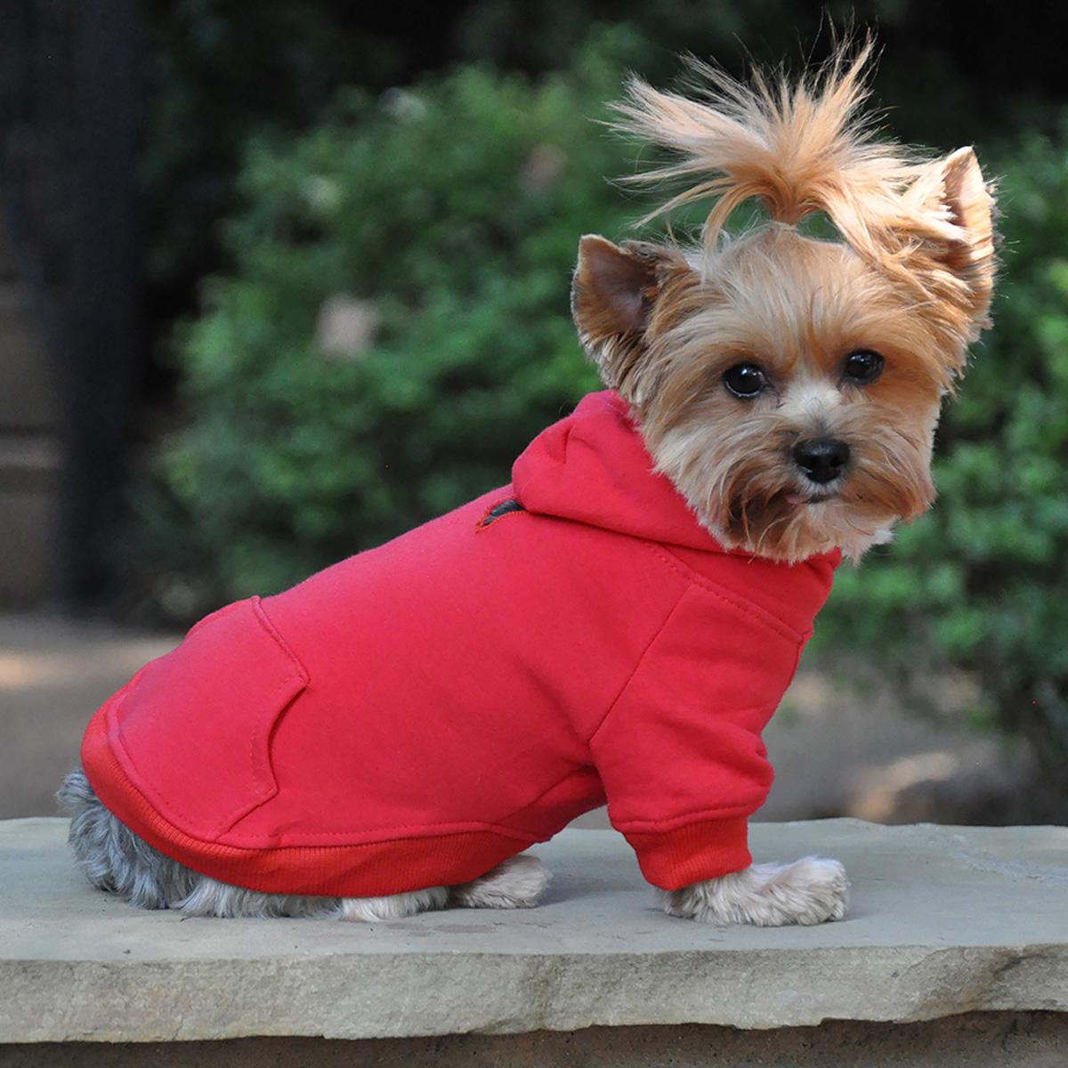 Sudadera con capucha para mascotas High Cut Tummy, color rojo: cómoda y elegante