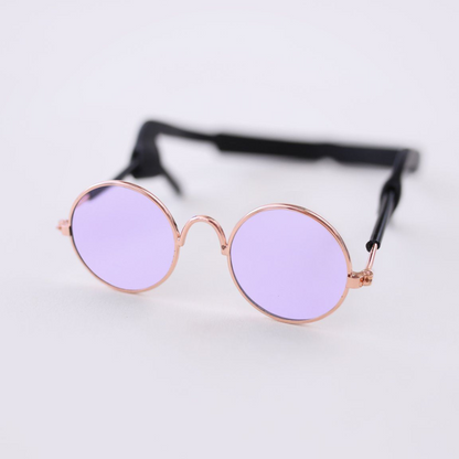 Luxury Pet Sunglasses for Small Dogs - Rose Gold Frame, Chic Dog Eyewear